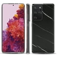 thumbnail image 1 of Slim-Fit Lightweight Protective Phone Case compatible with Samsung Galaxy S21 ULTRA 5G, by OneToughShield ® - Marble / Black, 1 of 3
