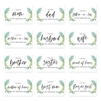 Koyal Wholesale Wedding Day Gift Cards Set with Envelopes Set of 12, Watercolor Leaves