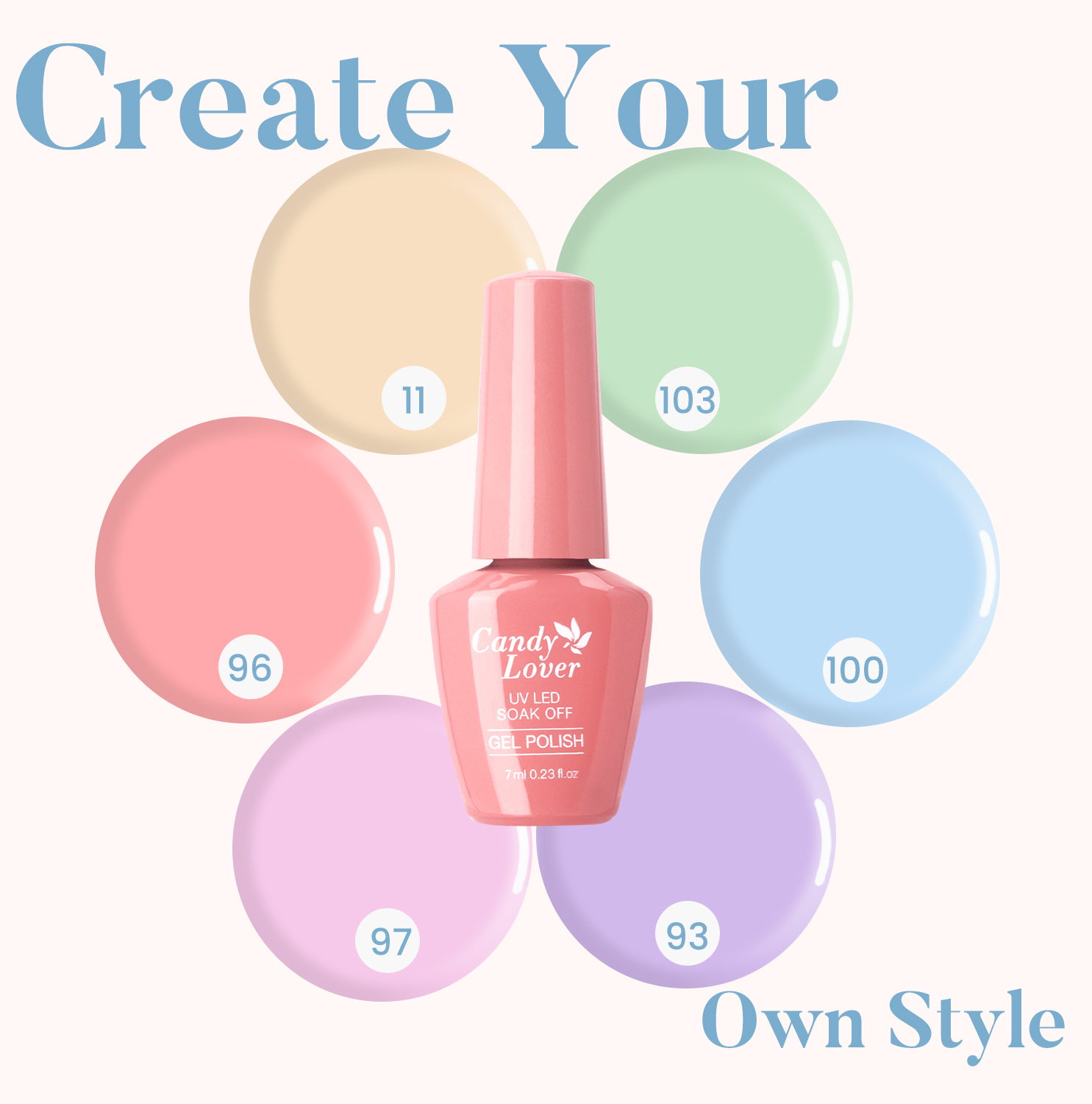 Candy Lover Gel Nail Polish Set, 6 Macaron Spring Summer Colors Gel Polish, Soak Off UV LED Nail Polish Home Salon Nail Art Manicure Gift Set for Girls Women