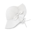 thumbnail image 3 of Zando UPF 50+ UV Sun Protection Bowknot Wide Brim Baby Sun Hat Adjustable Chin Strap Outdoor Girls Toddlers Cap Ivory White M, 3 of 6