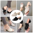 thumbnail image 4 of PFDDRW Sandals Women Ladies Fashion Summer Color Mesh Breathable High Heels, 4 of 8