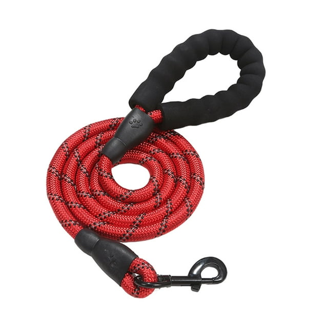 Decodeary Nylon Reflective Strong Rope For Dogs Durable For Long-lasting Strong Pet Dog Leash Stylish red 150cm*1.2cm