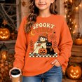 thumbnail image 2 of Venzia Women Cute Fall Sweatshirt, Retro Pumpkin Black Cat Cartoon Graphic Crewneck Casual Autumn Pullover Top, 2 of 6