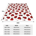 thumbnail image 3 of Balery Ladybug And Heart Manta de Felpa Suave y Acogedora – Cobija de Franela Aterciopelada para Cama, Lavable y Cálida para Sofá, Mascotas, Transpirable-60"x50", 3 of 7