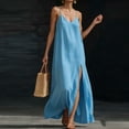 thumbnail image 2 of Odbmxy Shift Womens Dresses Maxi Summer Camisole V-Neck Sleeveless Casual Junior Dress Womens Sundresses Beach, 2 of 9