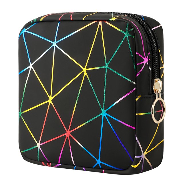Bolsa de época Likesing de piel para guardar servilletas sanitarias, color negro