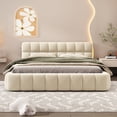 thumbnail image 3 of Furvclv Queen Size Upholstered Platform Bed With Headboard Footboard Thick Fabric Grounded Bed With Solid Frame Easy Assembly For Bedroom, 3 of 9
