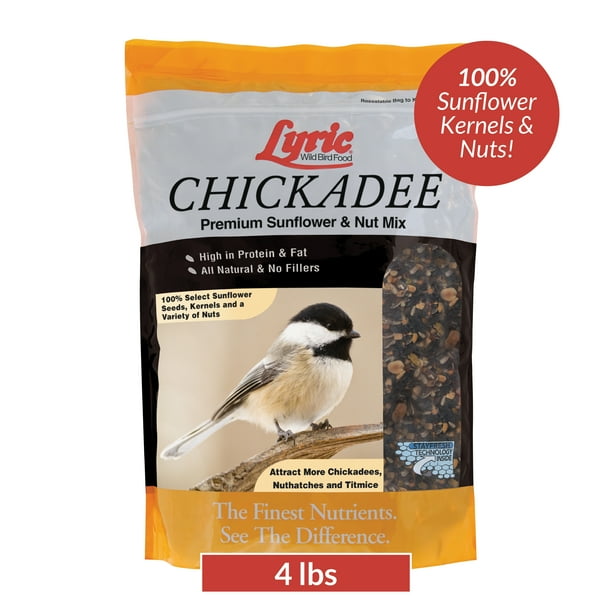 Lyric Chickadee Wild Bird Seed, Sunflower & Nut Bird Food Mix 4 lb