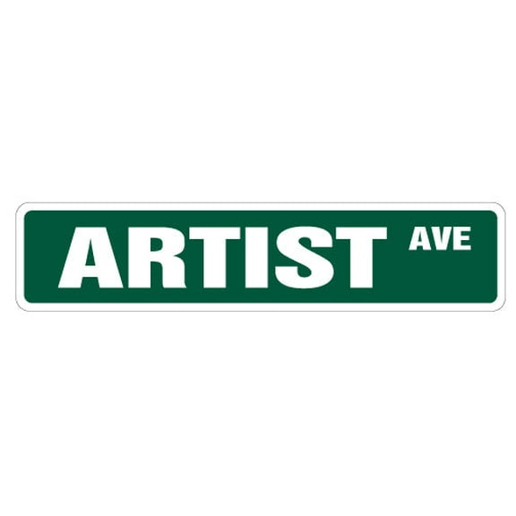 SignMission 2 x 9 in. Artist Street Sign - Decal Art Teacher Painter Craft Instructor