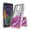 Black/Pink, variant on LG Aristo 4 /4 Plus Phone Case, Liquid Floating Glitter Quicksand Bling with Spot Diamond Cover - Purple/Pink