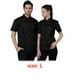 thumbnail image 2 of CHEF DE ALGODÓN UNIFORM UNIFORME MANGULA DE MANUE CORREA PARA HOMBRES CHEFE DE CHEF APRONES BOTONES Sudaderas para la parrilla Restaurante Bar tienda Cafés Negro L sidaley HA012099-02, 2 of 7