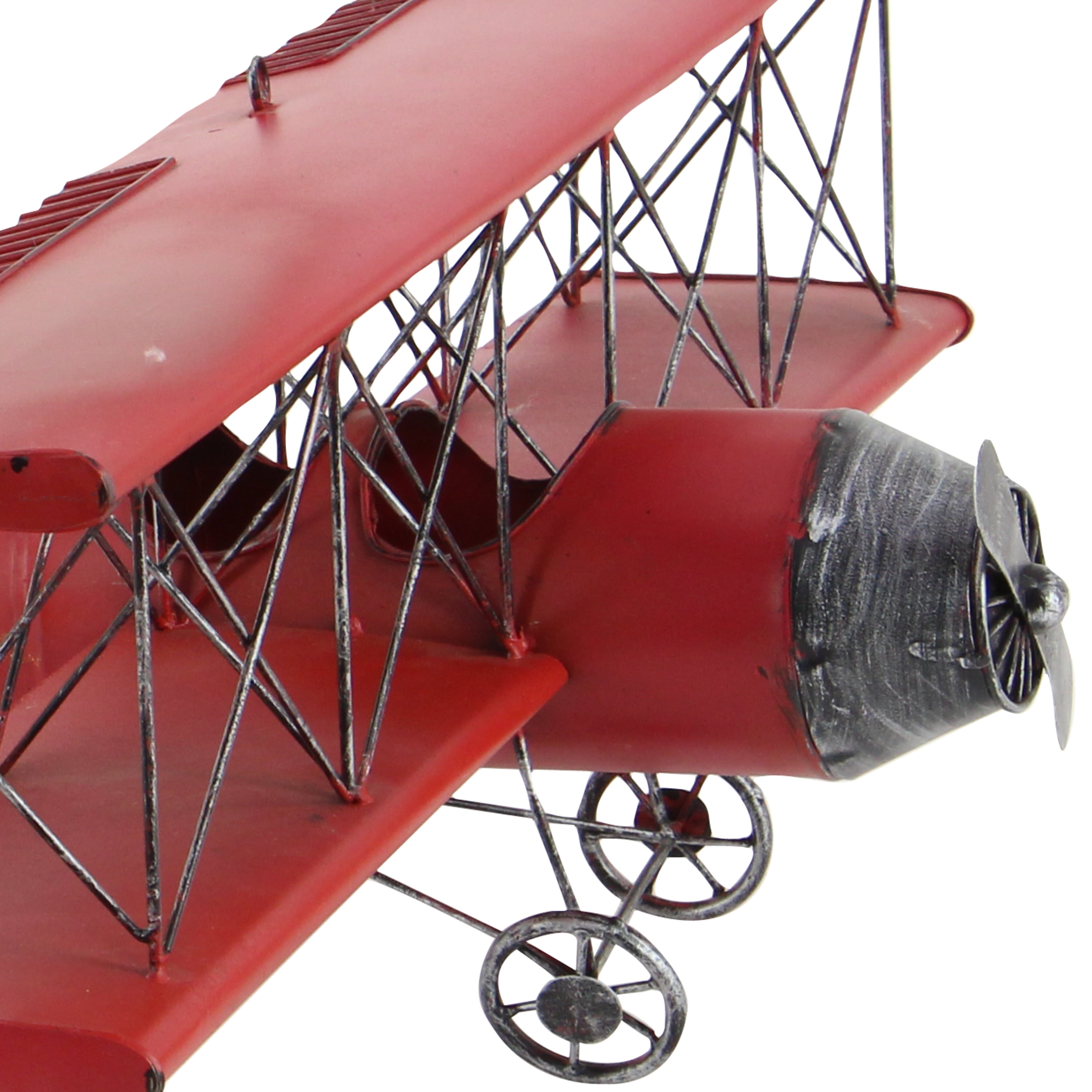 Deko plate avion biplan de baron rouge style vintage rétro largeur