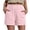 Pink, variant on cocolona Womens Summer Casual Shorts Trendy Ruffle Elastic Waist Button Down Shorts Lightweight Vacation Beach Shorts with Pockets Black XL