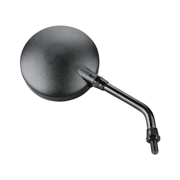 BikeMaster Round Mirror, 6in. Stem - Black