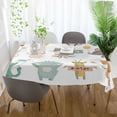 thumbnail image 3 of Yayeee Tablecloths 54" x 54" Rectangle Wrinkle Resistant Party Table Cover, Cute Animal, 3 of 8