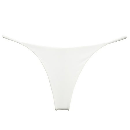 

Sebtyili Women s Thong Low Rise Double Layer Bikini Briefs
