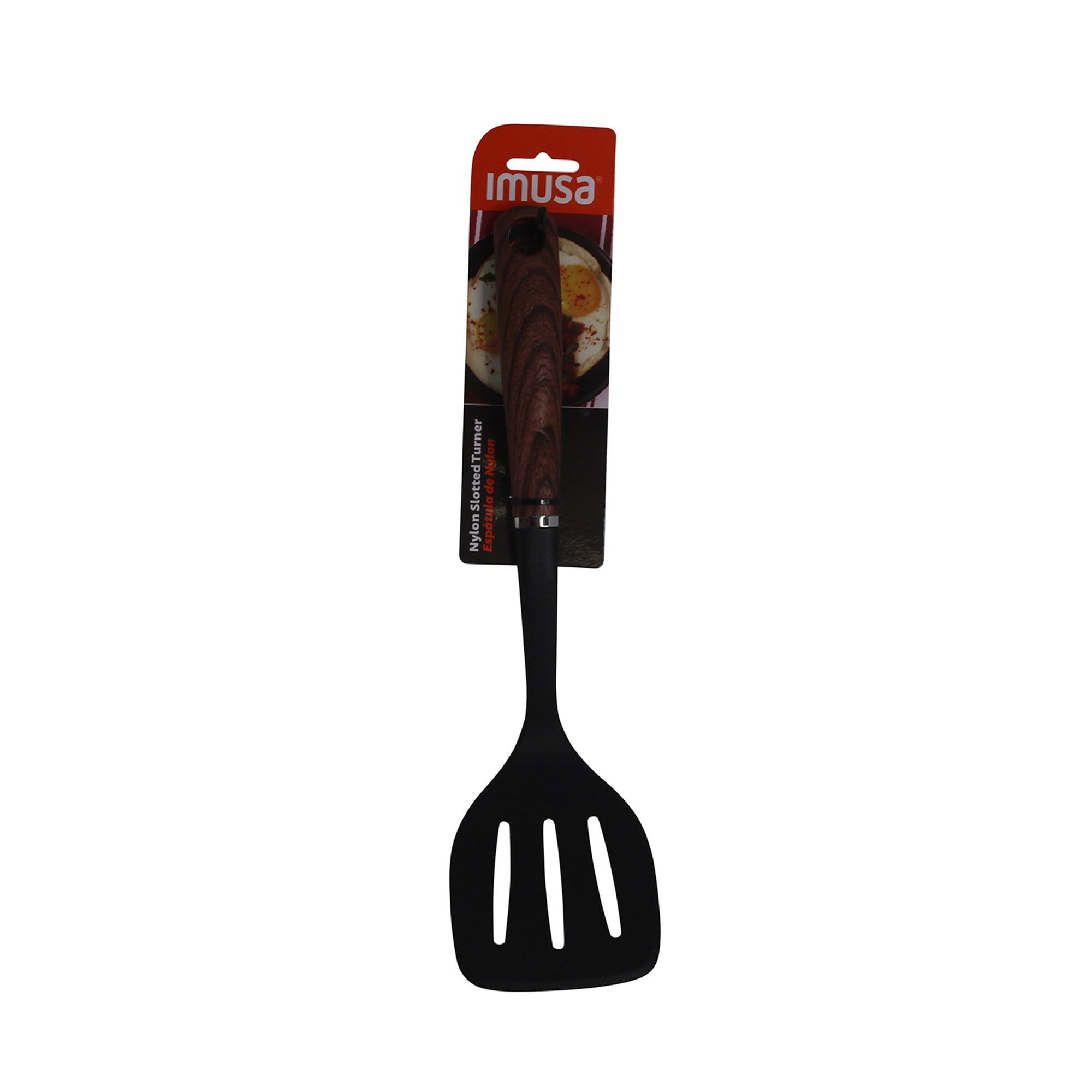 (2 pack) IMUSA Chef WL Slotted Turner with Wood Look Handle