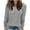 Gray, variant on BXINGOHAI Women's V Neck Sweaters Solid Color Long Sleeve Pullover Tops Button Knit Sweater 2024 Fashion Daily Tops Today Sales Army Green,XXXL