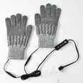 thumbnail image 2 of Lovzfmll Heated Gloves for Men and Women, Rechargeable Full Finger Winter Gloves, Adjustable Temperature Control, Machine Washable, Gray, 2 of 3