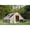 Beige + Polyester2, variant on 9.8FT Oxford Bell Tent for 3-4 Person Camping, Waterproof Glamping Yurt Tent with Stove Jack, 4 Season Hot Tent Shelter with Mesh Windows, Lightweight Outdoor Family Camping Tent