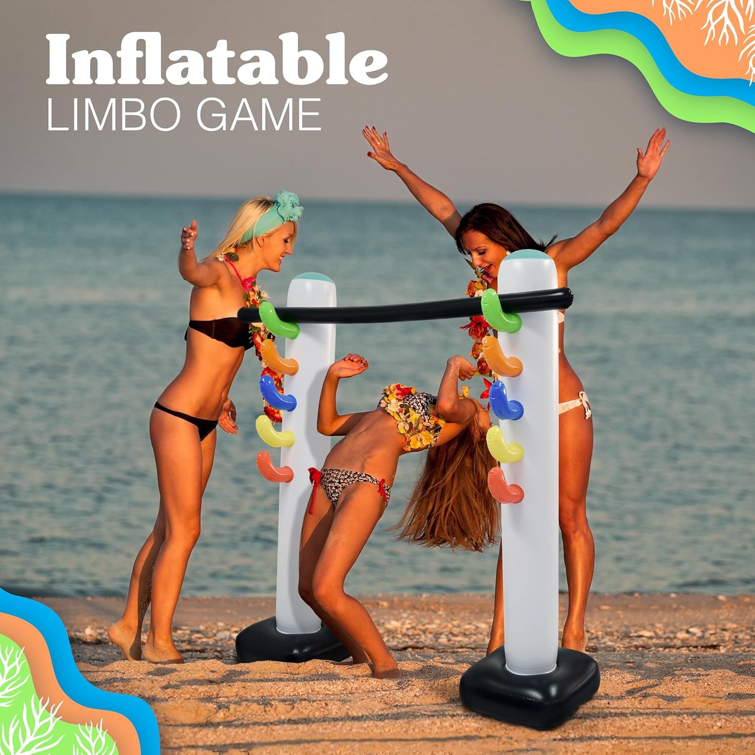 4E's Novelty Inflatable Limbo Game, 62" Limbo Stick for Kids & Adult Party Fun