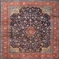 thumbnail image 1 of Ahgly Company Indoor Square Traditional Camel Brown Medallion Area Rugs, 6' Square, 1 of 6