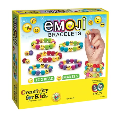 Creativity for Kids Emoji Bracelet - Beginner, Child Craft Kit for Boys and Girls