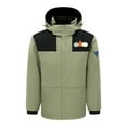 thumbnail image 6 of Feancey Men's Windbreaker Jacket Unisex Heated Jackets Winter Warm Rechargeable Ski Coats 4 Heating Areas Windproof Thermal Coats with Removable Hood Deal of The Day Clearance,Army Green,2XL, 6 of 6