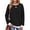 AB Black Grey, variant on UVN Sweatshirts for Women Casual Long Sleeve Shirts Loose Fit Pleated Front Crewneck Tunic Tops