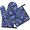 Pioneer Flower Floral Print Pattern-2, variant on Pioneer Flower Floral Print Pattern 1-Pack Oven Mitts Set, Heat Resistant Kitchen Gloves, 7.7" X 12"