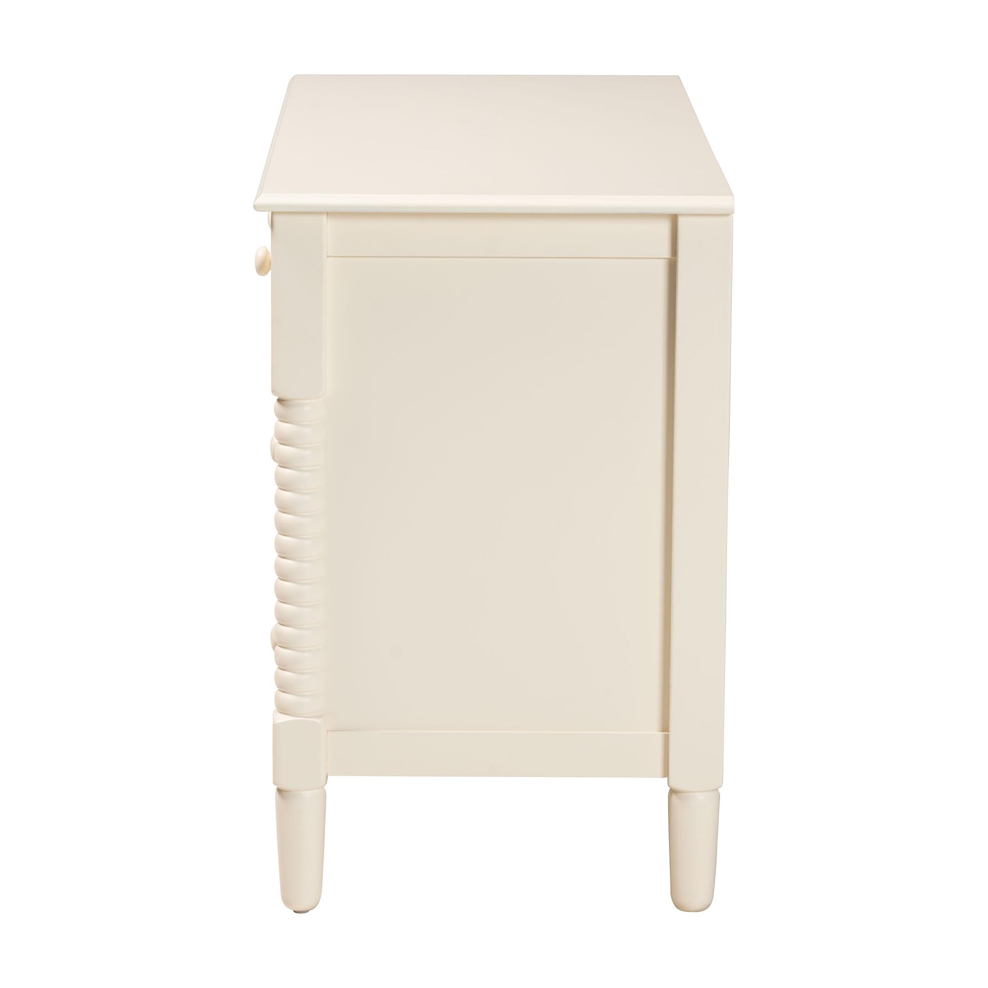 Baxton Studio Braith Farmhouse Dresser, 7-Drawer, Ivory
