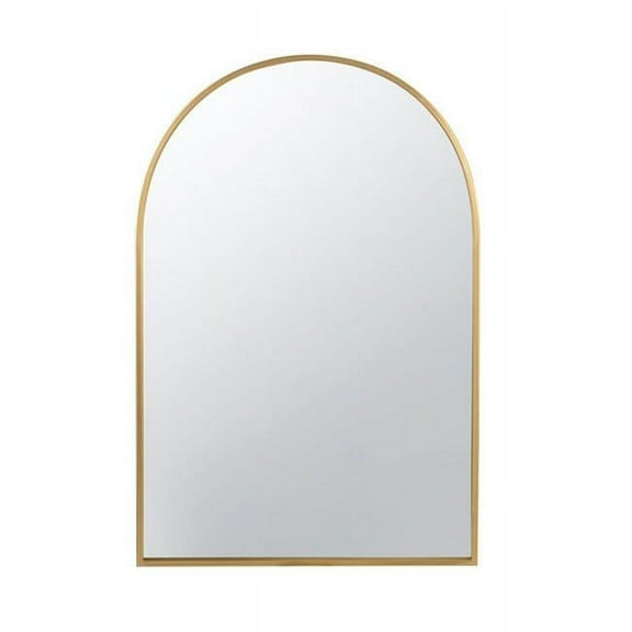 HomeRoots 485101 36 in. Gold Arch Iron Framed Accent Mirror