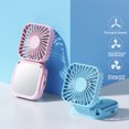 thumbnail image 2 of Ventilador portátil Billuyoard ABS plegable 3 engranajes azul, 2 of 6