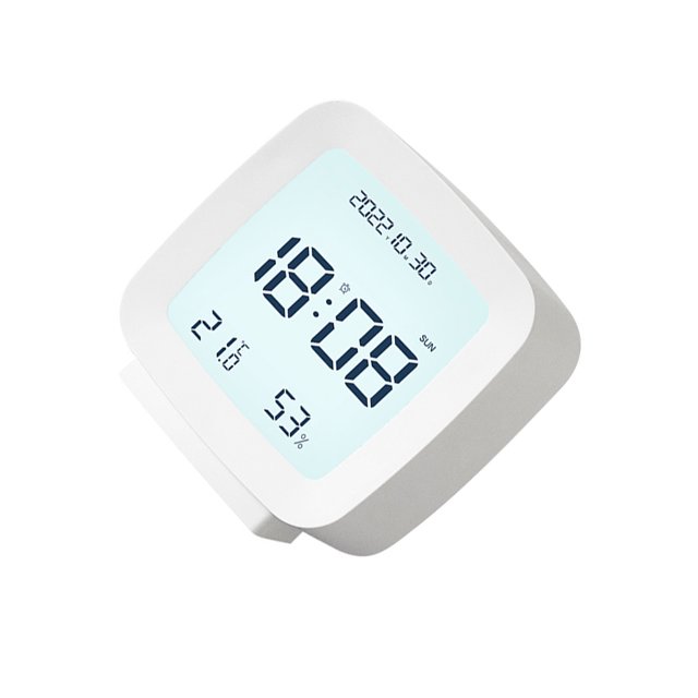 Reloj Digital Bewildely ABS control de voz LCD blanco