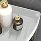 thumbnail image 4 of Organizador de estantes de almacenamiento de esquina de baño | Carro rodante desmontable de 5 niveles con ruedas y orificios de drenaje | Blanco o negro | Plástico y acero inoxidable | 43,5 x 14,17, 4 of 5