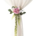 thumbnail image 1 of Curtain Tieback Fake Flower: Modern Drapery Holdback Drape Tie Back for Wedding, 1 of 10