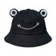 thumbnail image 3 of Negro- Sombrero de cubo de rana lindo para adultos para verano al aire libre - Plegable - Sombrero de pescador de ala ancha - Sombrero para el sol para mujeres y hombres adultos, 3 of 5