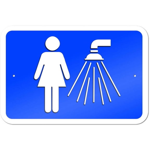 Women Ladies Shower Sign