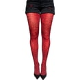 thumbnail image 4 of Red Leopard Tights for Women, 4 of 4