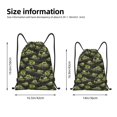 thumbnail image 2 of Xecao Light Green Excavator Pattern Sports Drawstring Backpack - String Swim Gym Bag with Wet Proof Pocket for Women&Men-Medium, 2 of 6