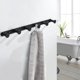 thumbnail image 2 of Bigbig Home-gancho negro para toalla, gancho de pared para baño, estante con 6 ganchos, gancho mate para abrigo de dormitorio, colgador de bata de cocina, montaje en pared, 2 of 5