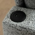 thumbnail image 6 of Convertible Combination Sofa Sofa L-Shaped Sofa with Footstools with Storage, White+Black Sofa for Living Room, Living Room/Bedroom/Office/Small Space 3-Seater Combination Sofa (Grey), 6 of 11