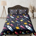 thumbnail image 1 of Stars And Spaceships Doona Cover Kids, Galaxy Bed Set Full, King,, 1 of 4