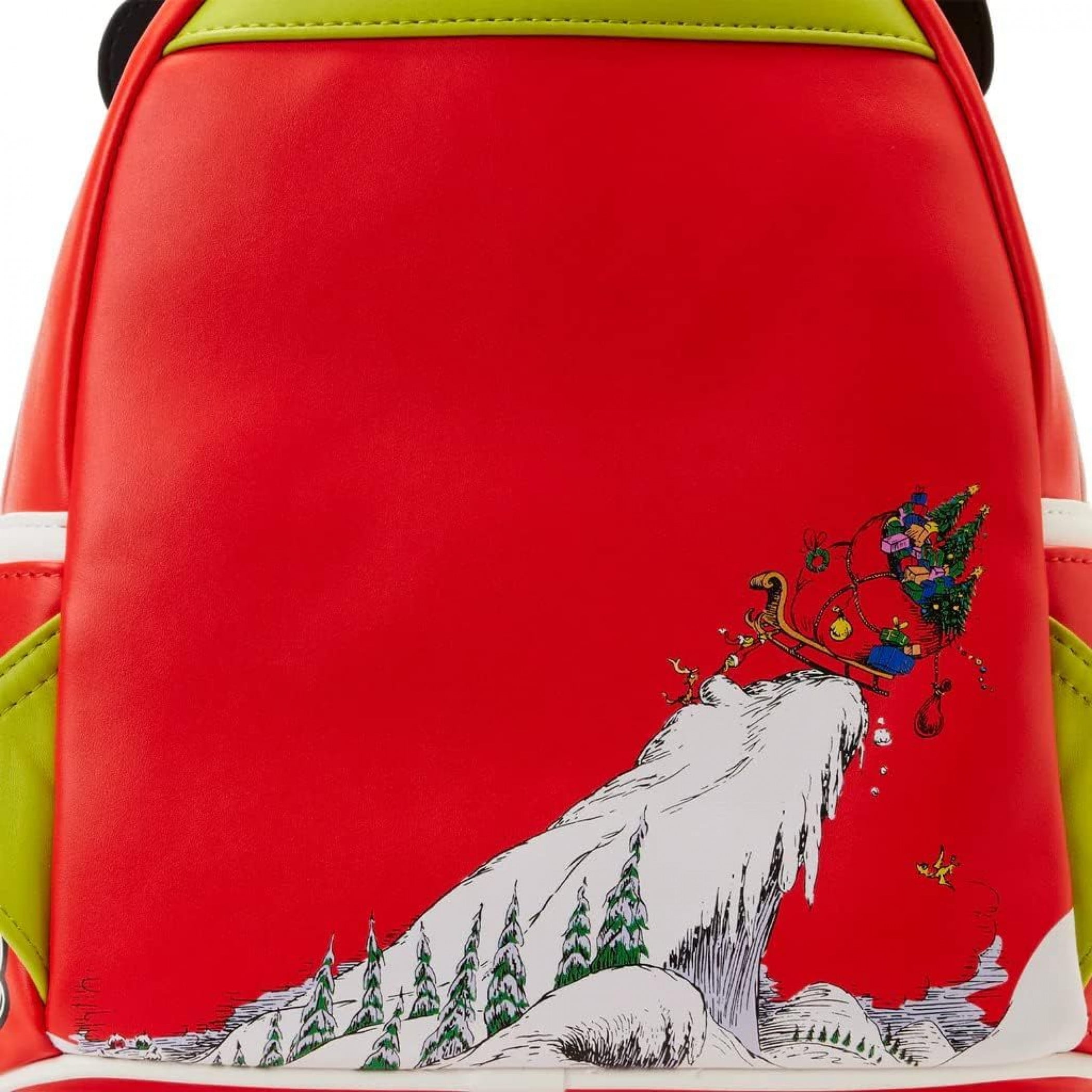Loungefly Dr. Seuss How the Grinch Stole Christmas Grinch & Max Figural  Mini Backpack