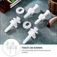 thumbnail image 5 of HEALEEP 4Pcs White POM Plastic Bolt for Toilet Seat for Bathroom Renovation, 5 of 8