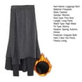 thumbnail image 7 of Pink Season High-Waist Elastic Waistband Irregular Split Hem Thickened Leggings Skirt Women Fake Two Piece Fleece Lining Maxi Skort, 7 of 7