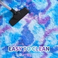 thumbnail image 2 of Junovo Fluffy Oval Rug Soft Tie Dye Area Rugs Shaggy Colorful Carpet Plush Bedside Carpet for Teen Dorm Baby Nursery,2.6 x 5.3ft,Blue Purple, 2 of 7