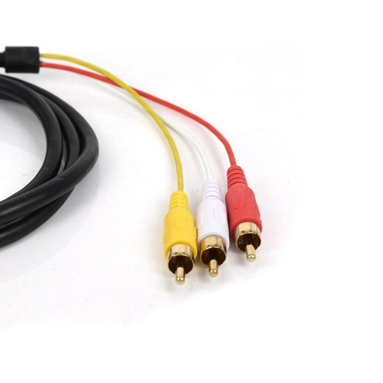 HDMI to RCA Cable, 5FT/1.5M HDMI Male to 3-RCA Video Audio AV Component  Transimission Adapter Cable for HDTV, Red-Yellow-White Wire 