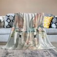 thumbnail image 2 of Orinice Rabbit Floral Crown Beatrix Potter Warm Lightweight Blanket Soft Fleece Throw Blanket for All Seasons - Living Room Sofa Decor Cow Gifts Blanket, Super Soft & Breathable, Multiple Sizes, 2 of 6