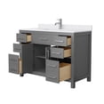 thumbnail image 3 of Wyndham Collection Beckett 48" Wood Single Bathroom Vanity in Gray/Nickel, 3 of 6